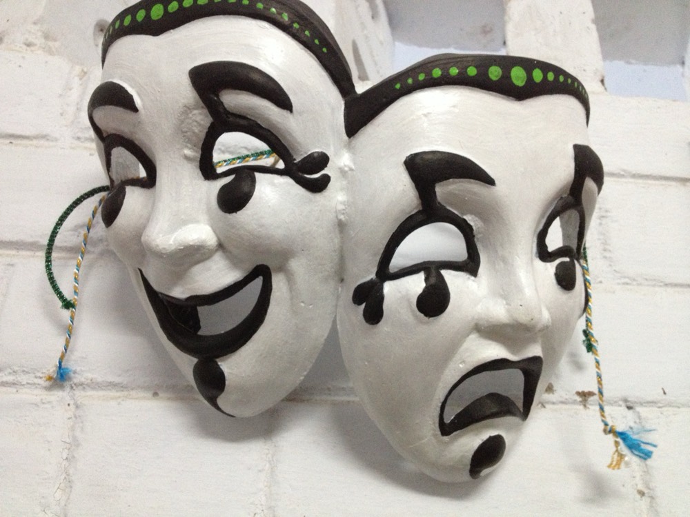 Black and white two face mask