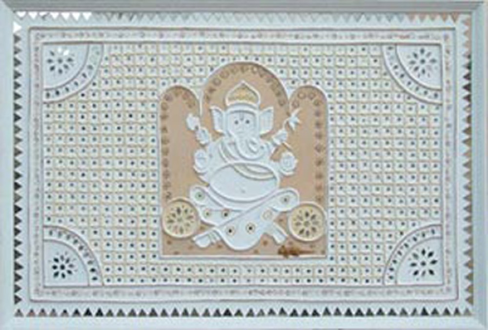 Ganpati design Mud art