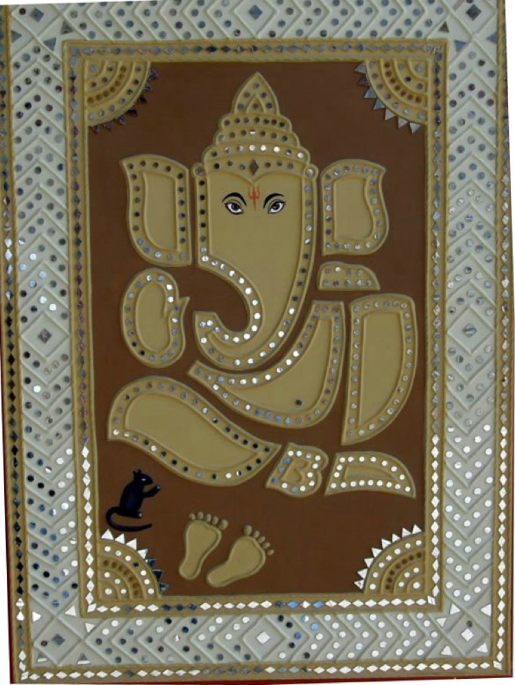 Ganpati red mud art