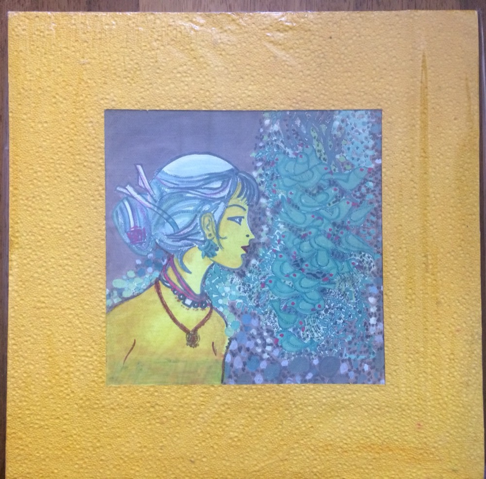 lady in yellow frame