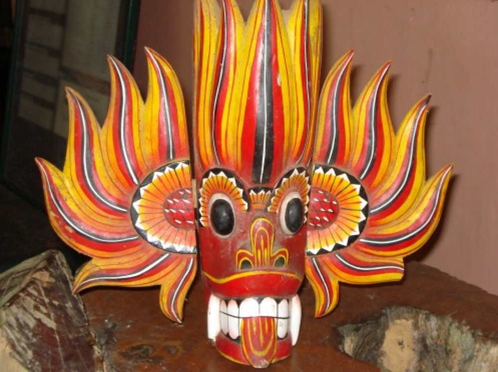 orange dragon mask