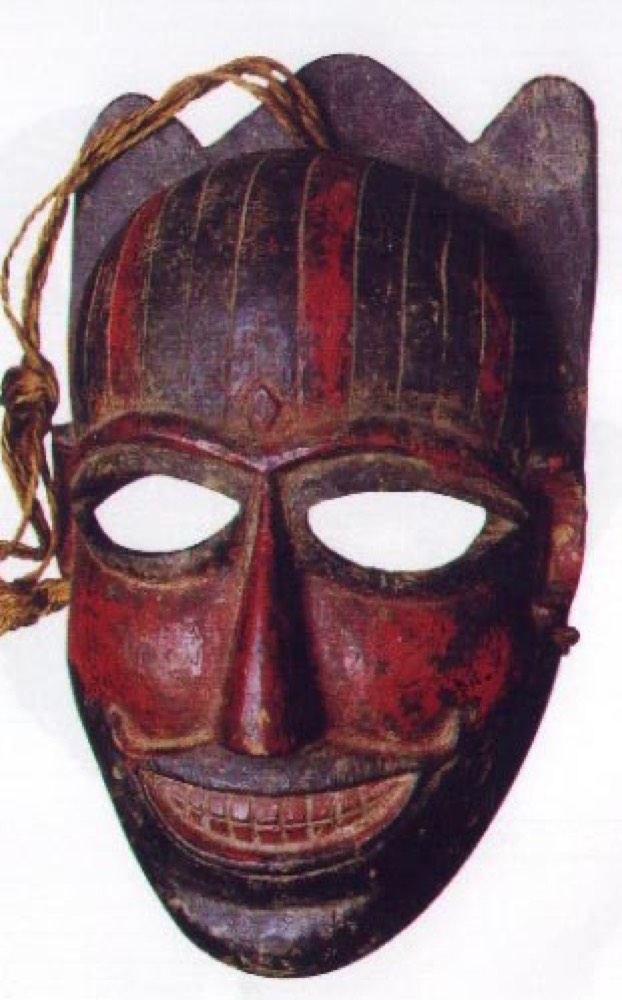 Red wooden mask