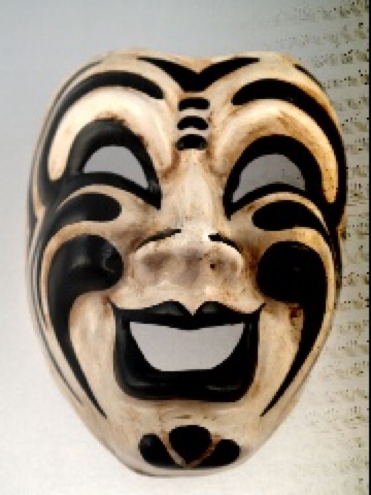 Venice mask with black and white colour