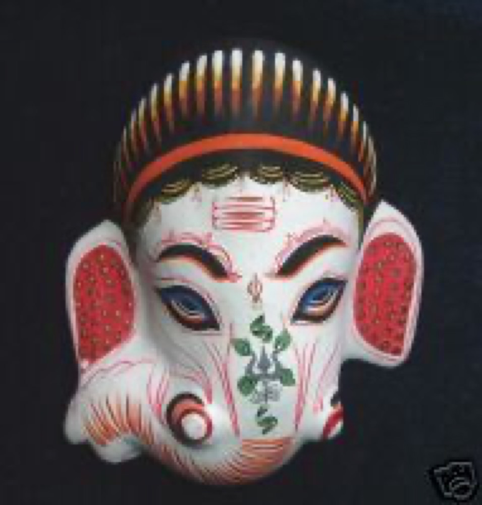 White ganpati mask