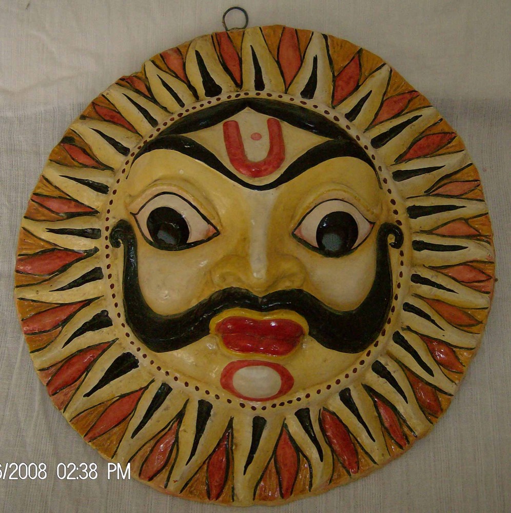 Yellow sun mask